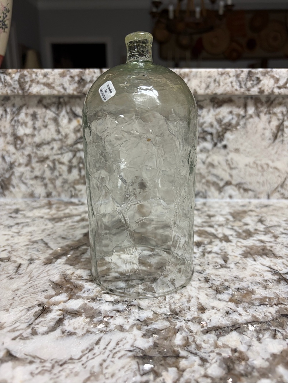 Crackled Glass cloche - Home Accents clear hand blown in Mexico versatile GUC